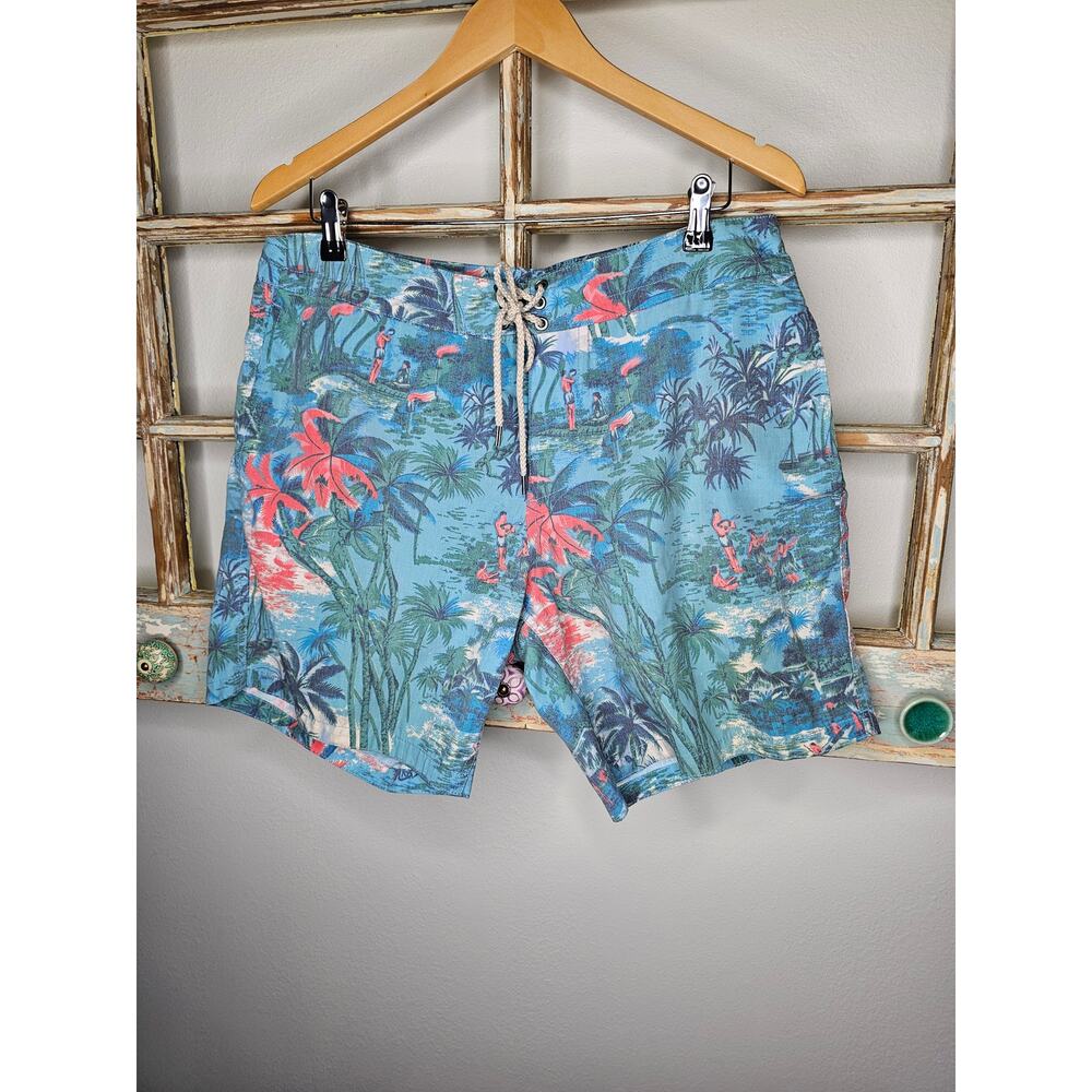 Faherty Men's Board Shorts Swim Trunks Bathing Suit Hawaiian Waist 34